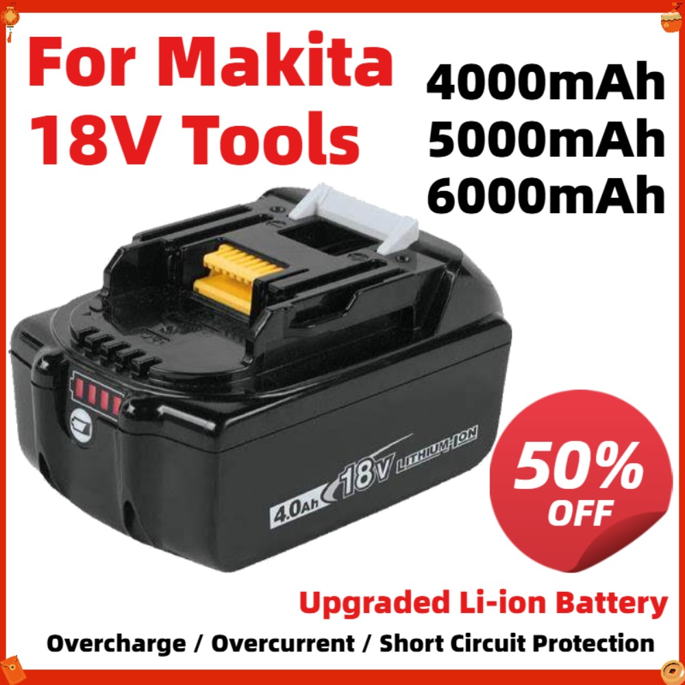 Makita Drill Dtw300 - マキタ18V工具用6000mAhアップグレードバッテリー、DDF487 DTW300インパクトドリル真空18V 6Ah用高出力リチウムイオン交換バッテリー