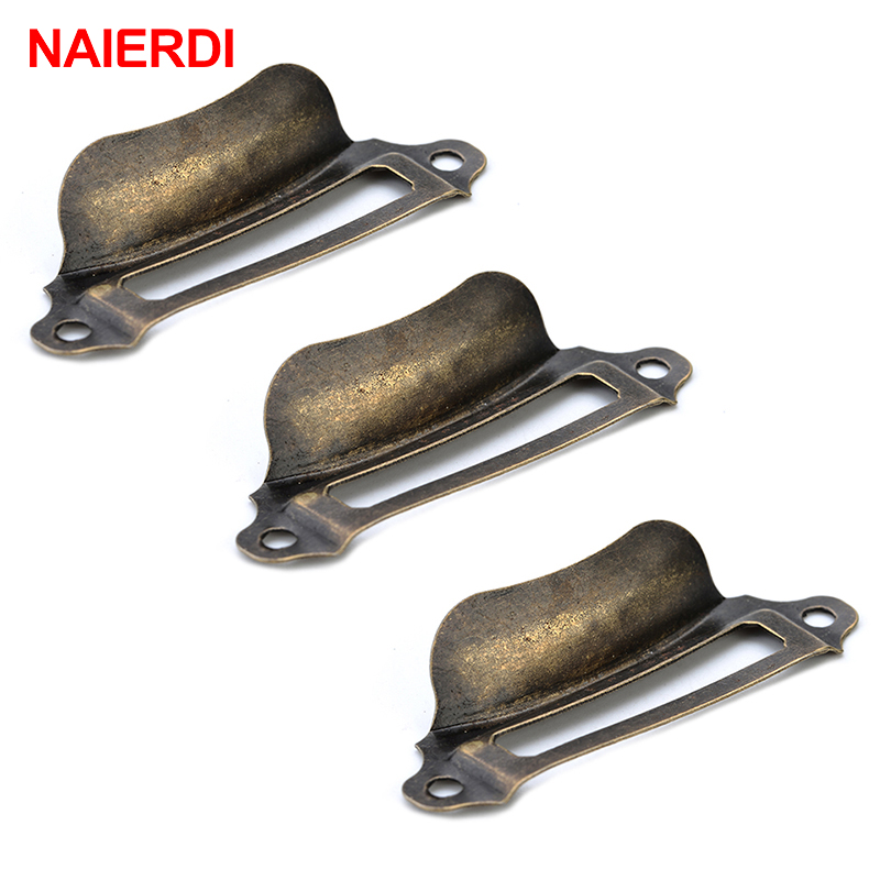 Furniture Hardware Names - Naierdi-レトロなスタイルのアンティークボックスラベルハンドル,カードホルダー,家具,引き出し,ドア,ハードウェア,20個