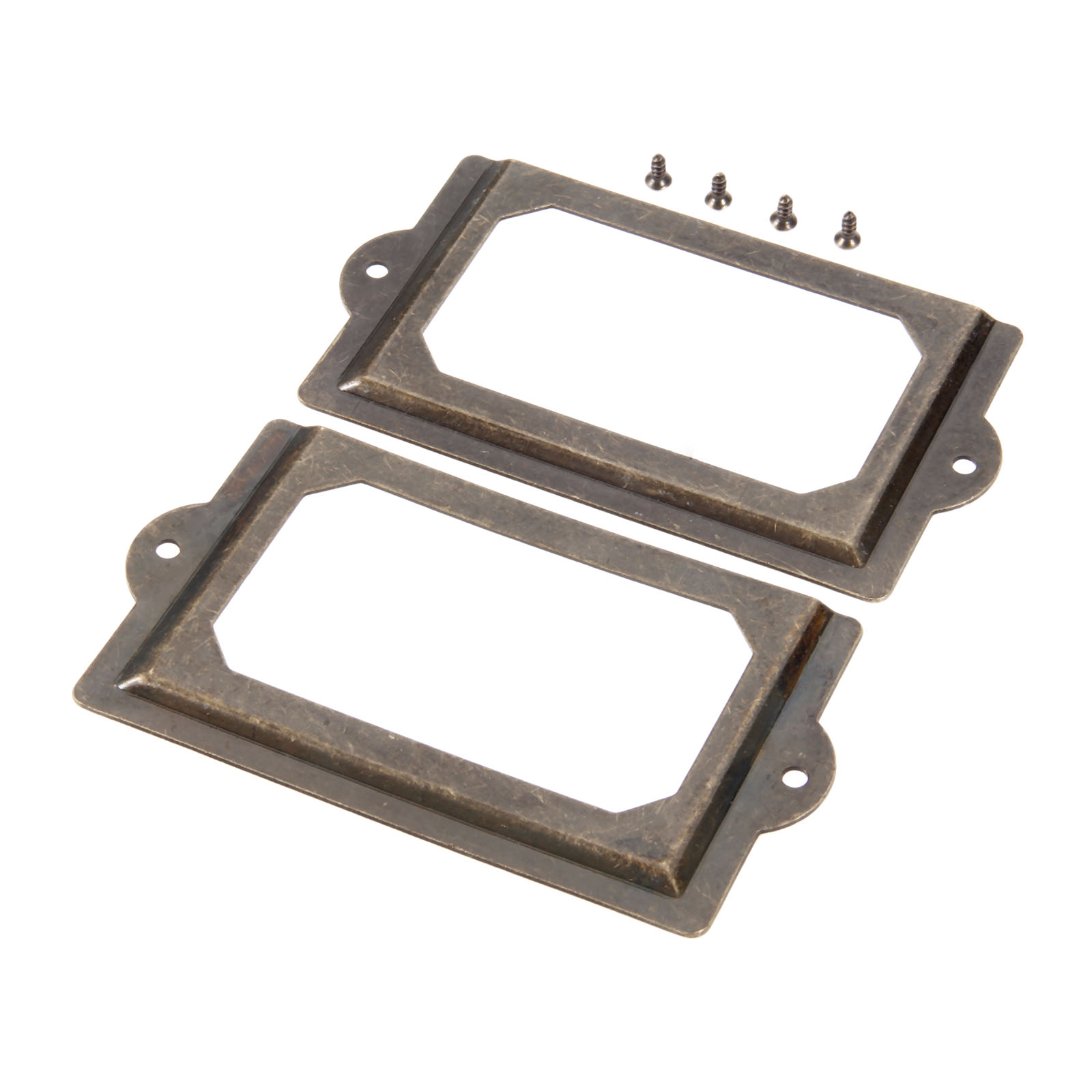 Furniture Hardware Names - 2 セットラベルハンドルタグフレームノブネジでアンティークブロンズファイル名カードホルダーキャビネット引き出しハードウェア 125 ミリメートル * 69