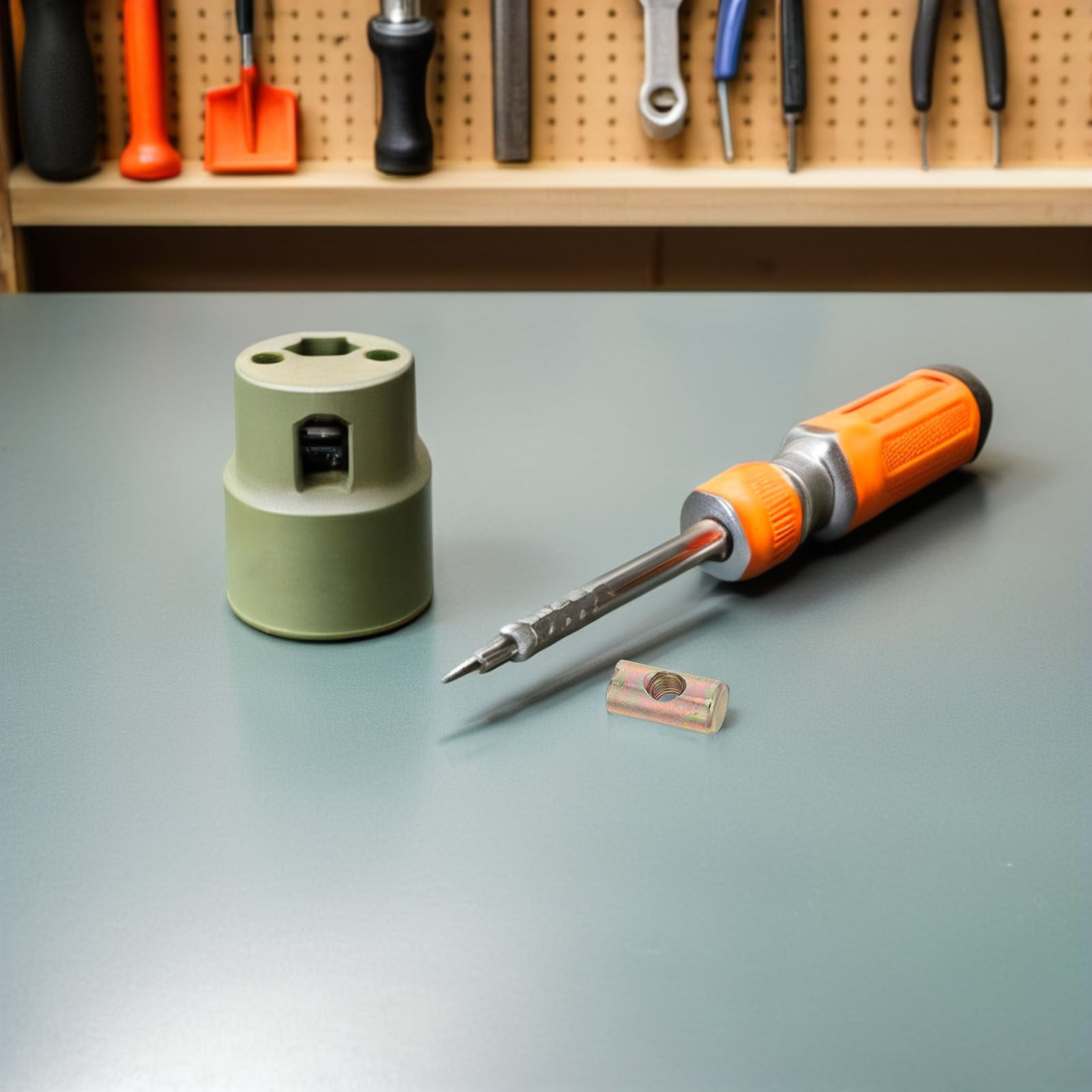 Furniture Hardware Threaded Inserts - 100個入り家具組立用ナット、クロスダボ、バレルコネクター、ネジ式インサートナット、金具キット、ベッドフレーム、椅子修理用アクセサリー