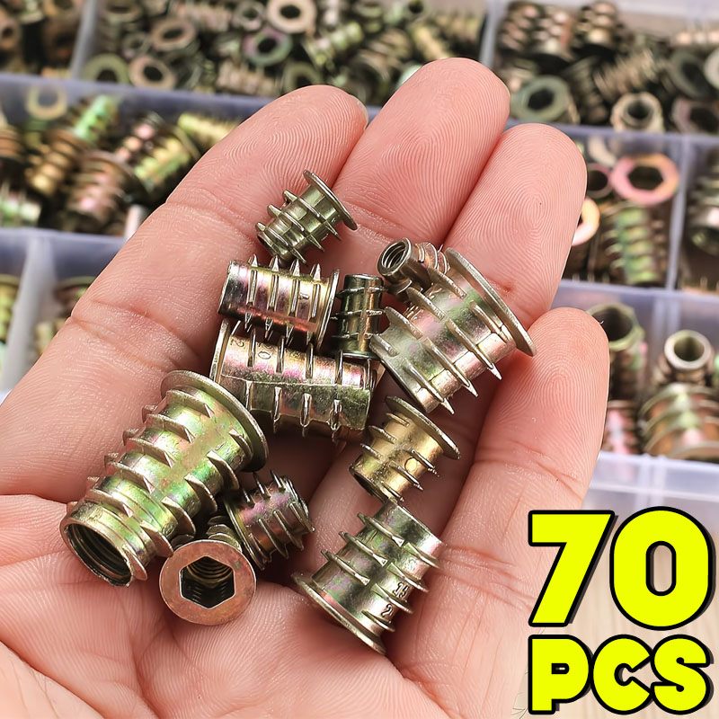 M4/M5/M6 ネジ付きインサートナット E-nut キッ - Furniture Hardware Threaded Inserts のレビューと価格
