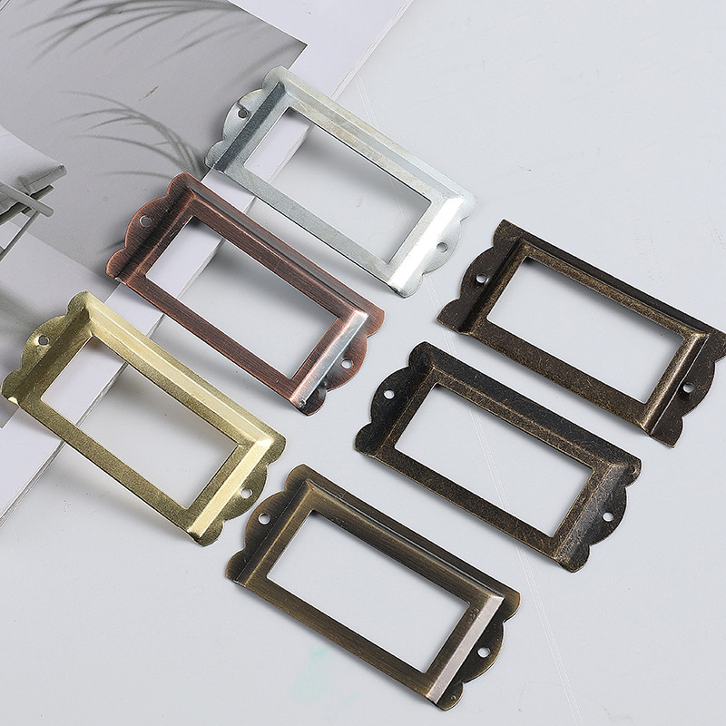 ヴィンテージラベルホルダーアンティーク図書館カードファイルキ - Furniture Hardware Names のレビューと価格