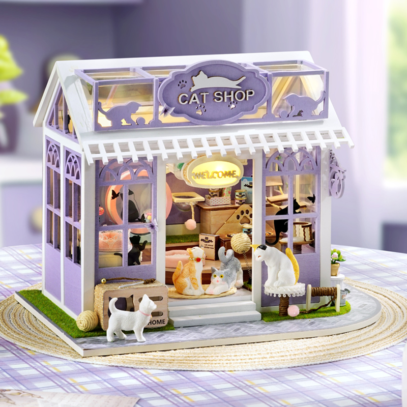 DIY 木製子猫パラダイスコテージ置物ミニチュアキット組み立 - Furniture Paradise & Hardware Ghaziabad のレビューと価格