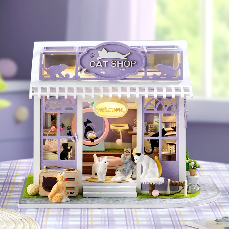 DIY 木製子猫パラダイスコテージ置物ミニチュアキット組み立 - Furniture Paradise & Hardware Ghaziabad のレビューと価格