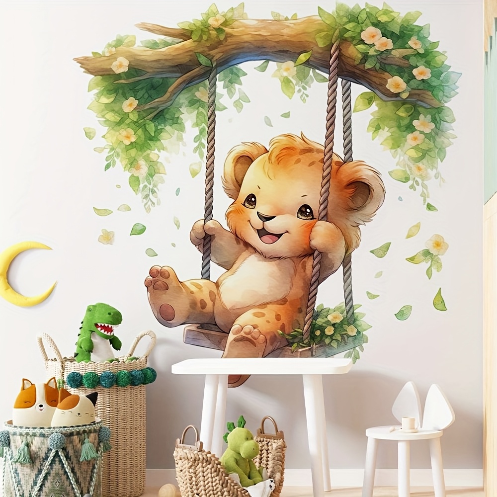 1 漫画動物パラダイスかわいい小さなヒョウスイングウォールス - Furniture Paradise & Hardware Ghaziabad のレビューと価格