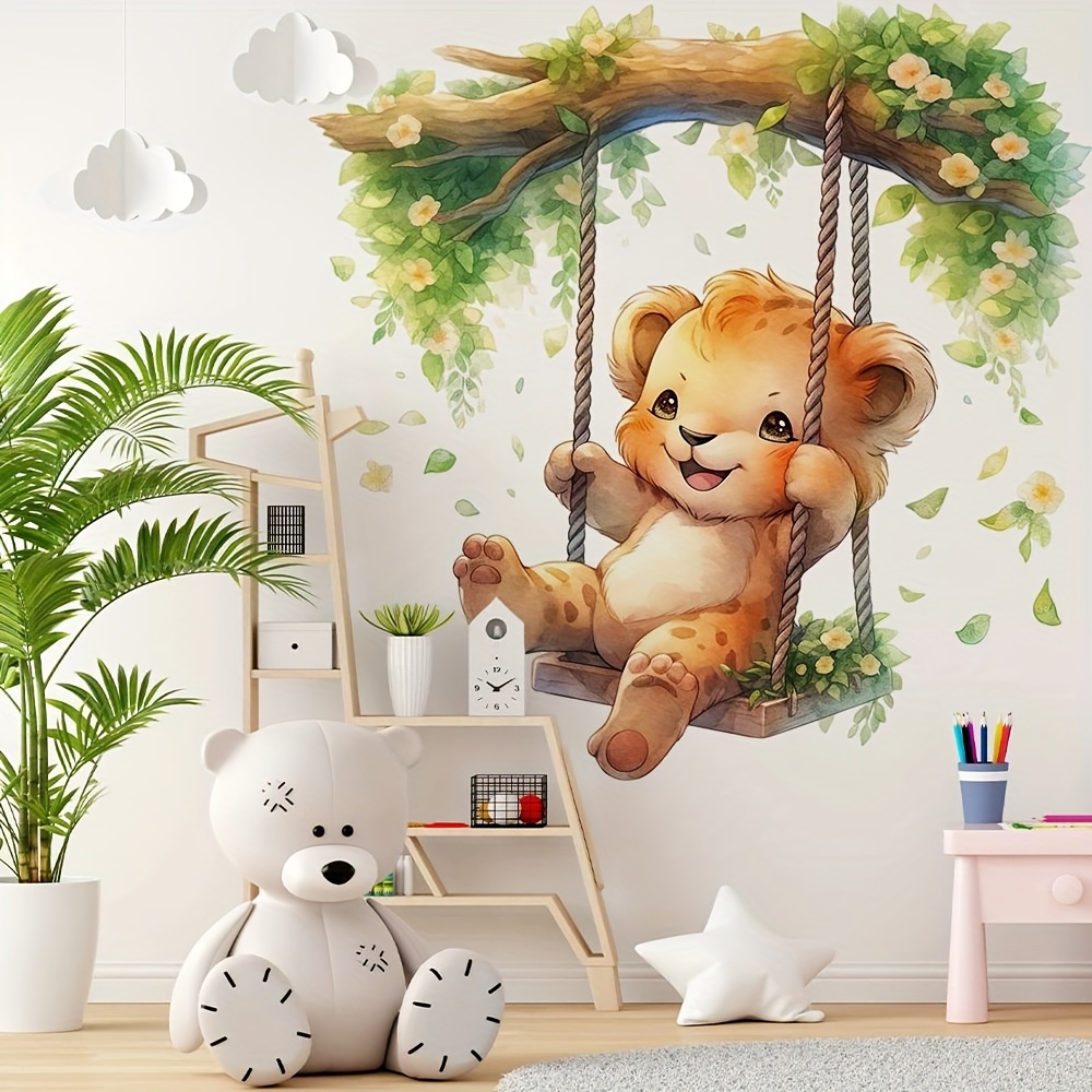 1 漫画動物パラダイスかわいい小さなヒョウスイングウォールス - Furniture Paradise & Hardware Ghaziabad のレビューと価格