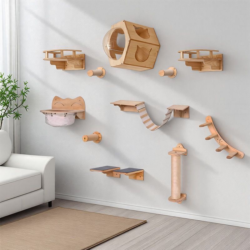 猫用家具 無垢材製吊り下げ式ブリッジ 壁掛け式サイザル麻製猫 - Furniture Paradise & Hardware Ghaziabad のレビューと価格