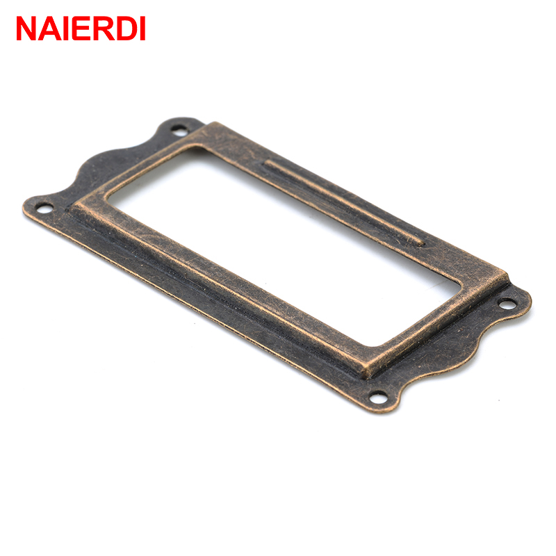 Naierdi-アンティーク真鍮ハンドル,10個,ラベルプル - Furniture Hardware Names のレビューと価格