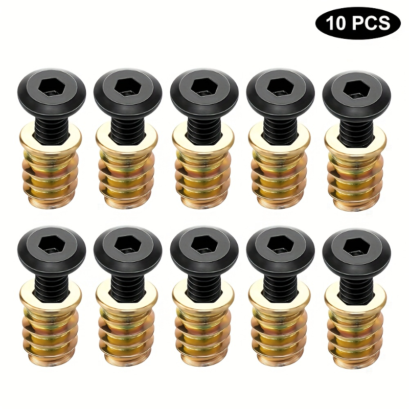 10 個のネジ付きインサートナットコンビネーションツールキッ - Furniture Hardware Threaded Inserts のレビューと価格