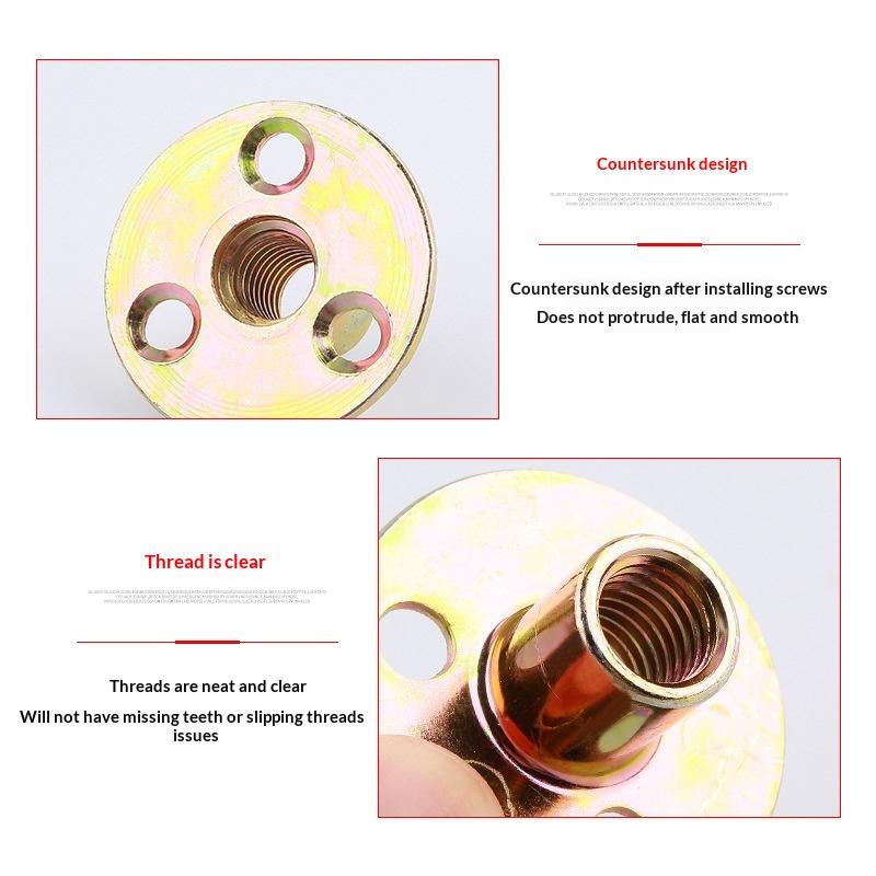 8/16個 M6 M8 M10 ブラッドホールTナット 炭素 - Furniture Hardware Threaded Inserts のレビューと価格