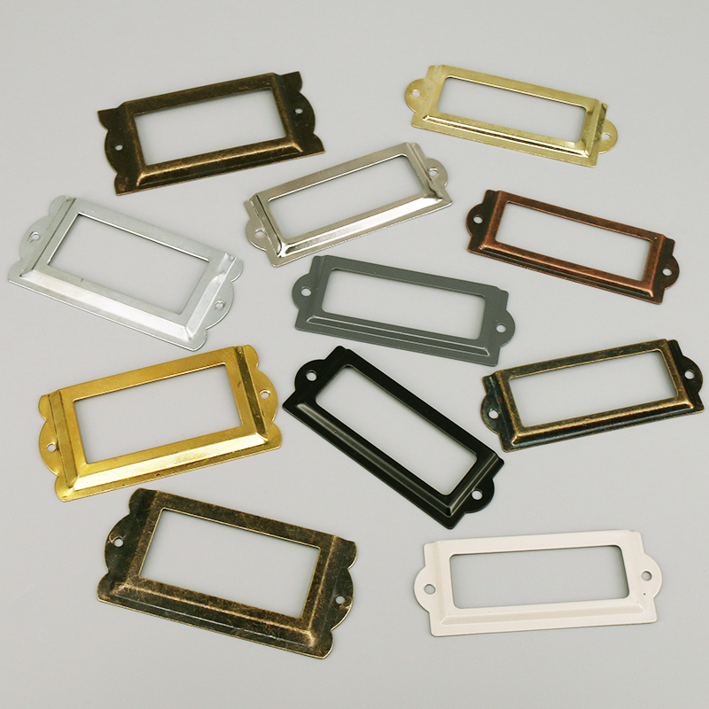アンティーク鉄ラベルフレーム,4個,カードホルダー,ネームカ - Furniture Hardware Names のレビューと価格
