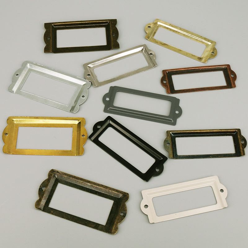 アンティーク鉄ラベルフレーム,4個,カードホルダー,ネームカ - Furniture Hardware Names のレビューと価格
