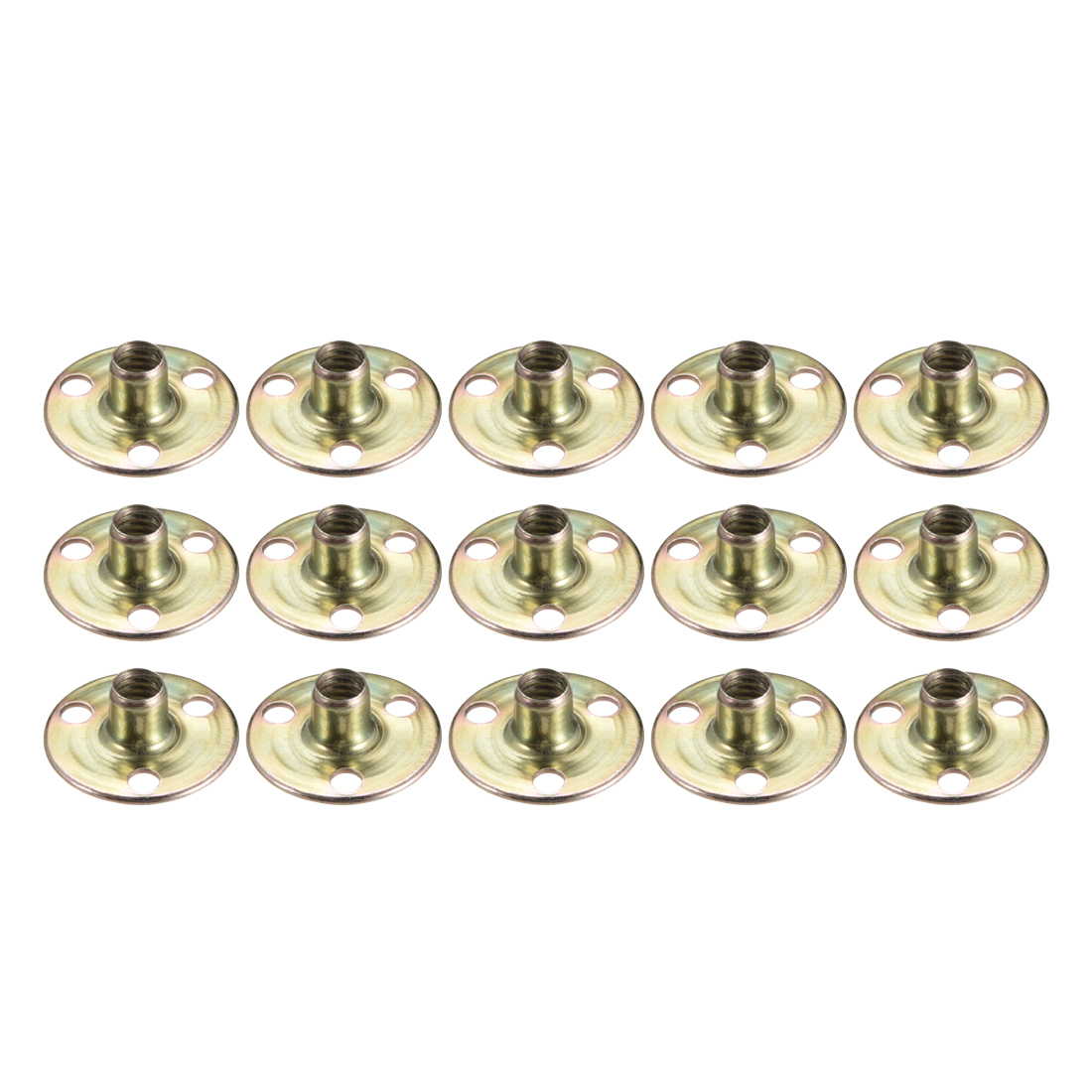 炭素鋼Tナットロックナット、フランジインサート、女性糸、3穴 - Furniture Hardware Threaded Inserts のレビューと価格