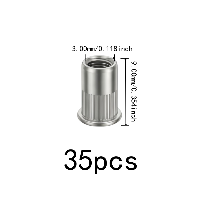 耐腐食性のあるM3ネジインサートナット35個入り、DIYハー - Furniture Hardware Threaded Inserts のレビューと価格