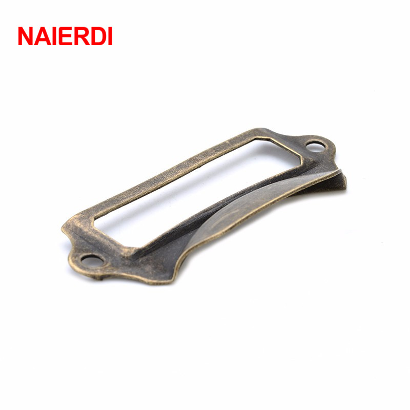 Naierdi-5個アンティーク真鍮金属ラベルプルフレームハ - Furniture Hardware Names のレビューと価格